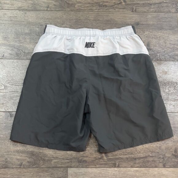 Vintage Y2K Nike Swim Gray Tag Trunks Shorts Spellout Lined - Men's Size Large - Picture 5 of 6